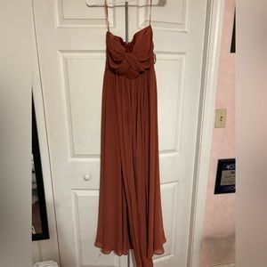 Birds grey bridesmaid dress